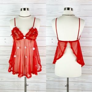 Sleepwear Lingerie Sexy Intimate sheer chemise S